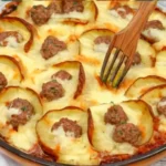 Layered Potatoes and Meatballs