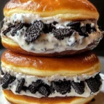 Oreo Cheesecake Stuffed Donut Burger