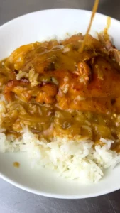 Smothered Chicken and Rice recipe