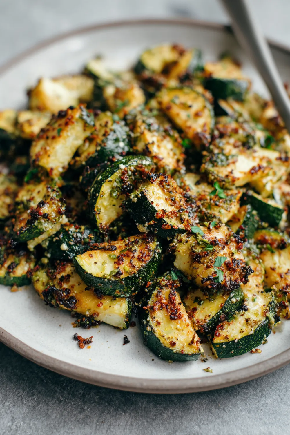 Crispy air fryer zucchini recipe in 10 minutes