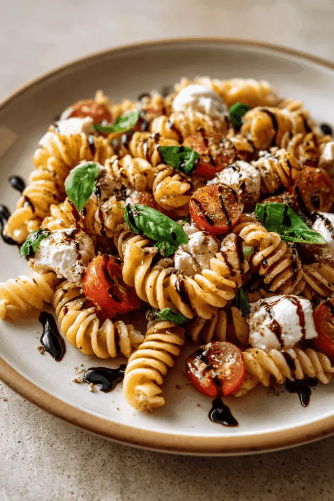 Caprese Pasta Salad with Balsamic Glaze Recipe