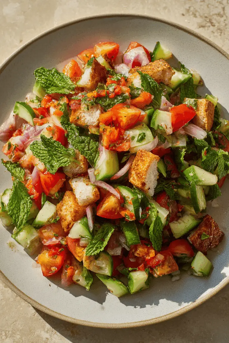 Easy Fattoush Salad Recipe for Fresh Flavors
