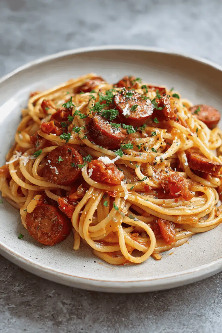 Spicy chorizo pasta recipe in 20 minutes