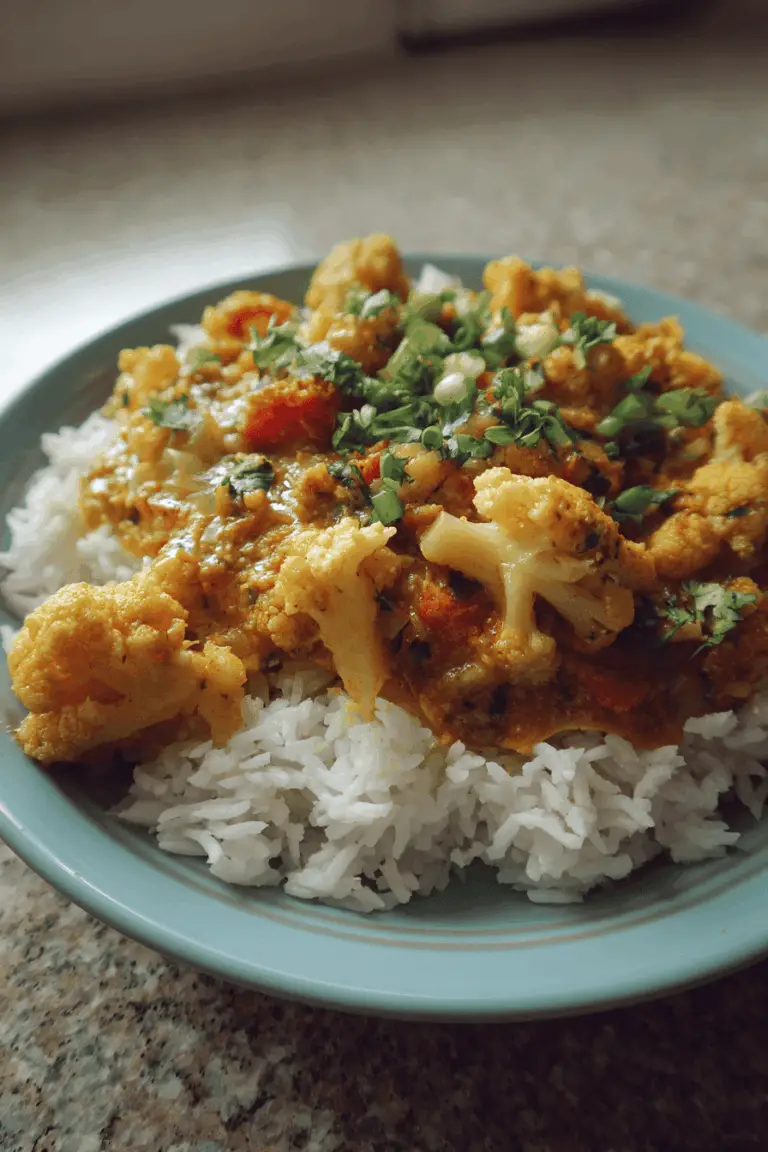 Easy cauliflower curry recipe in 30 minutes