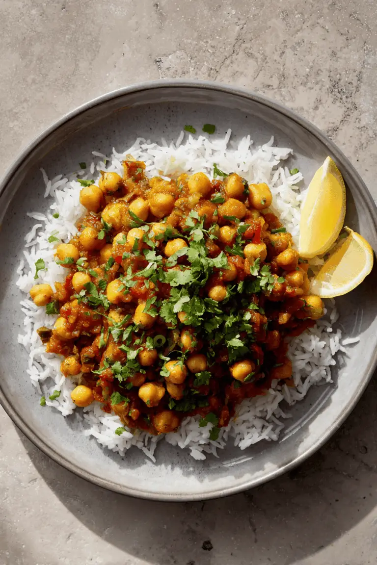 Easy chana masala recipe for weeknight dinners
