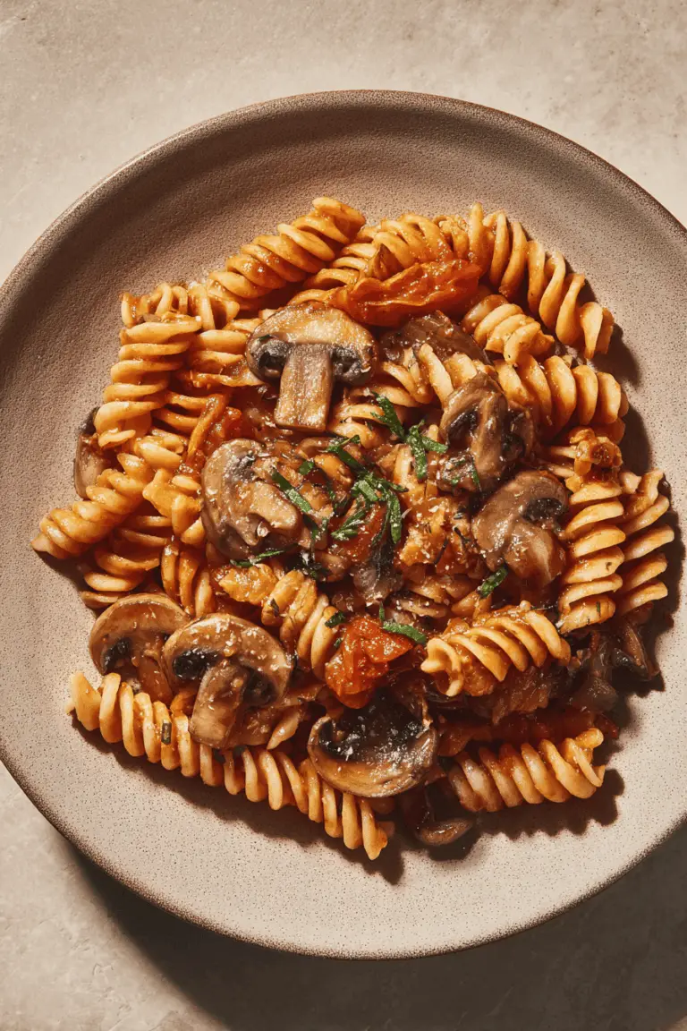 Creamy mushroom pasta recipe in 20 minutes