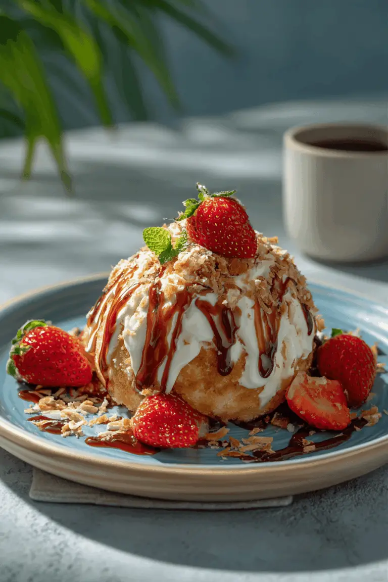 Easy fried ice cream recipe with crispy shell