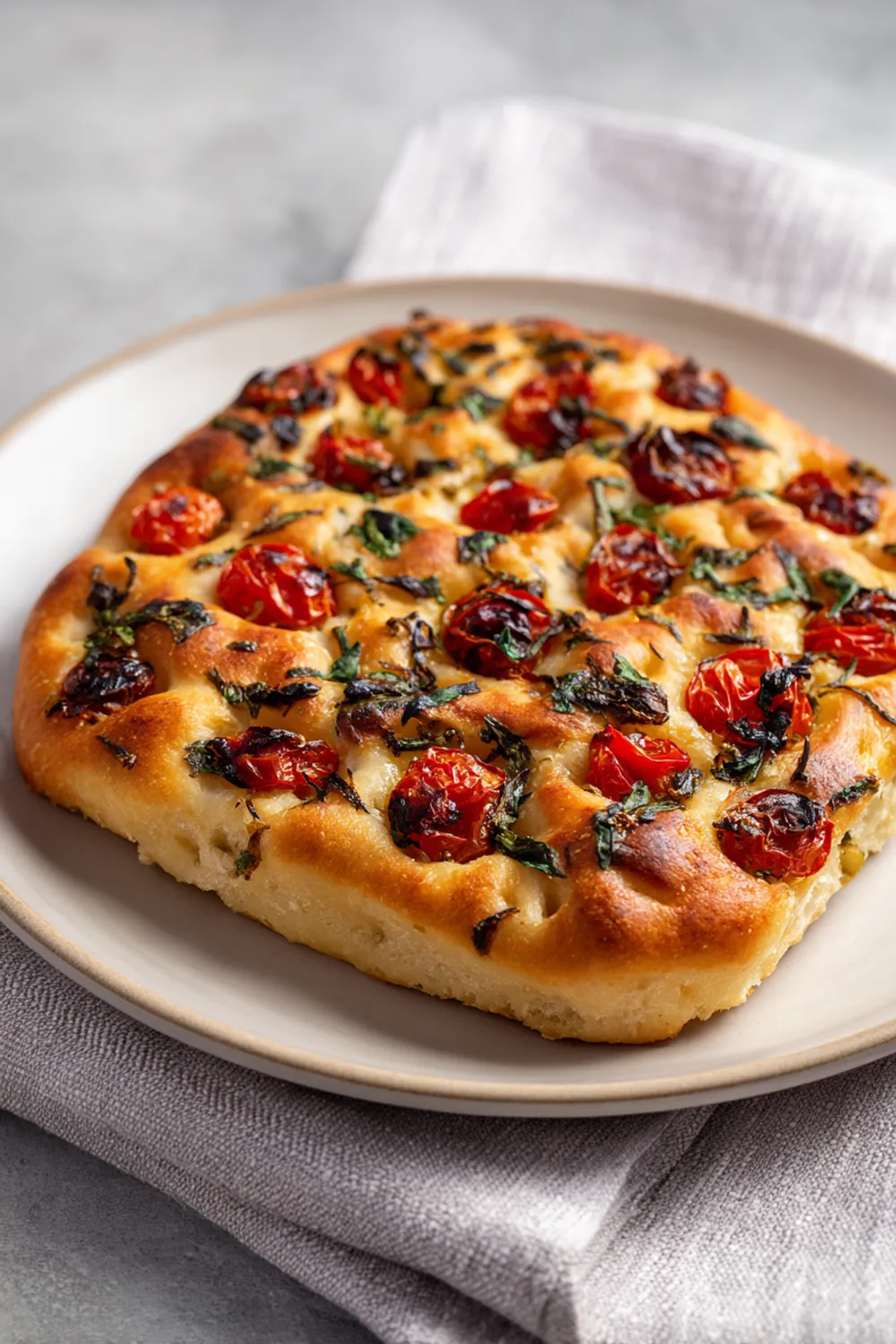 Easy focaccia recipe with rosemary and sea salt