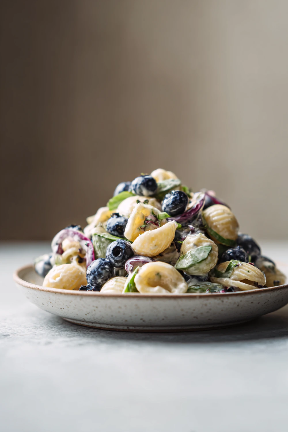 Blueberry Pasta Salad Recipe with Fresh Herbs recipe
