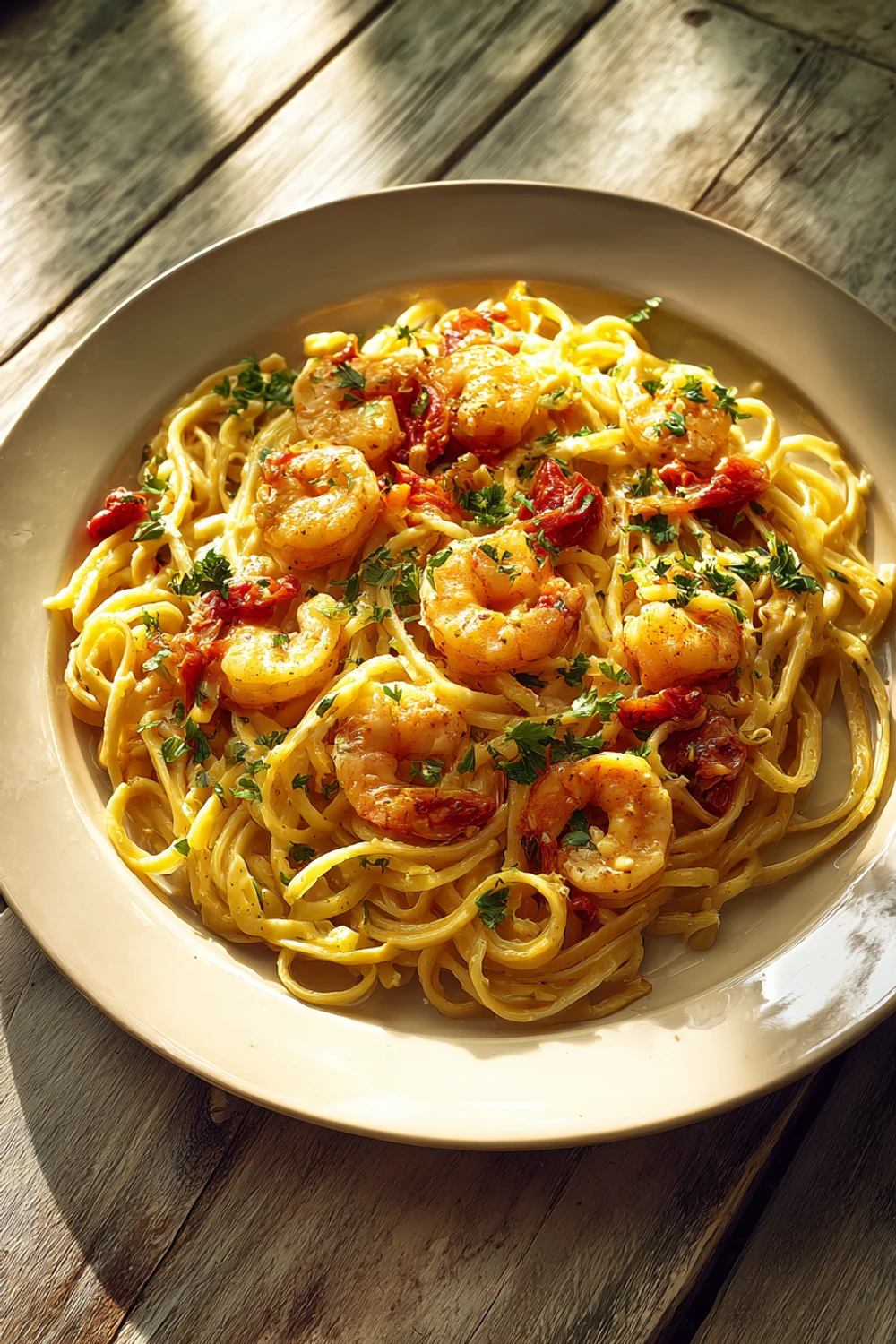 Cajun shrimp pasta recipe with creamy garlic sauce recipe