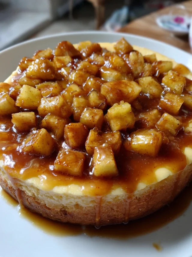 Caramel Apple Cheesecake Recipe Easy Dessert