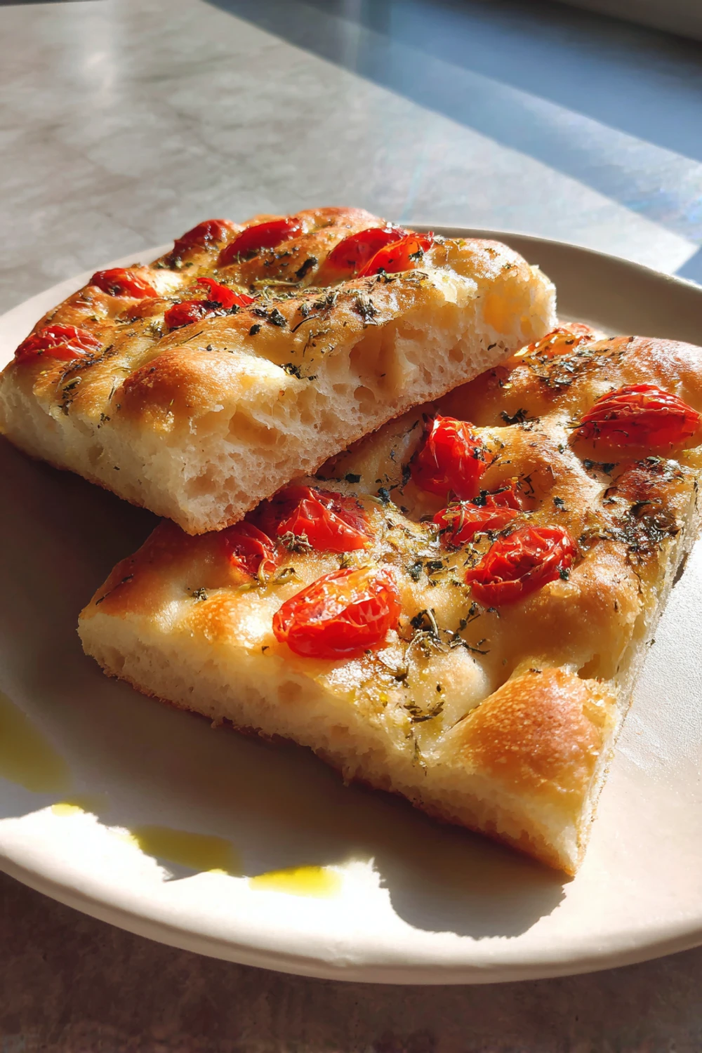 Easy focaccia bread recipe with rosemary recipe