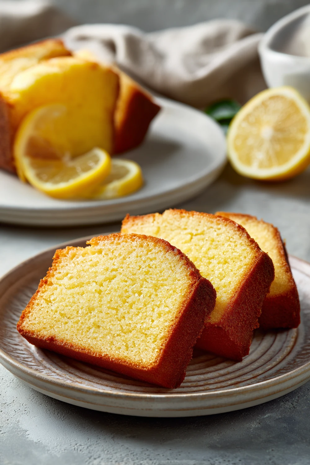Lemon pound cake recipe with moist crumb recipe