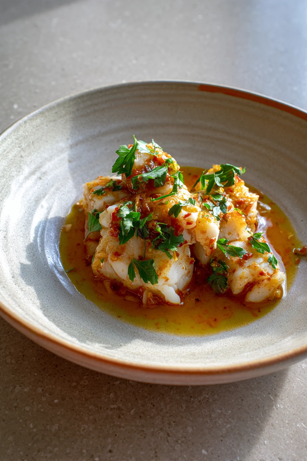 Easy monkfish recipe with garlic butter recipe