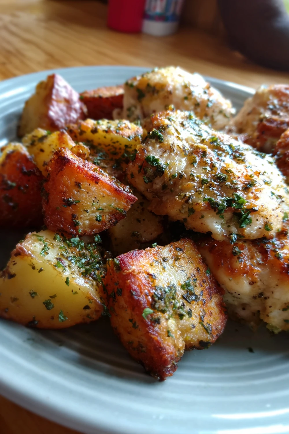 Slow Cooker Parmesan Garlic Chicken And Potatoes recipe