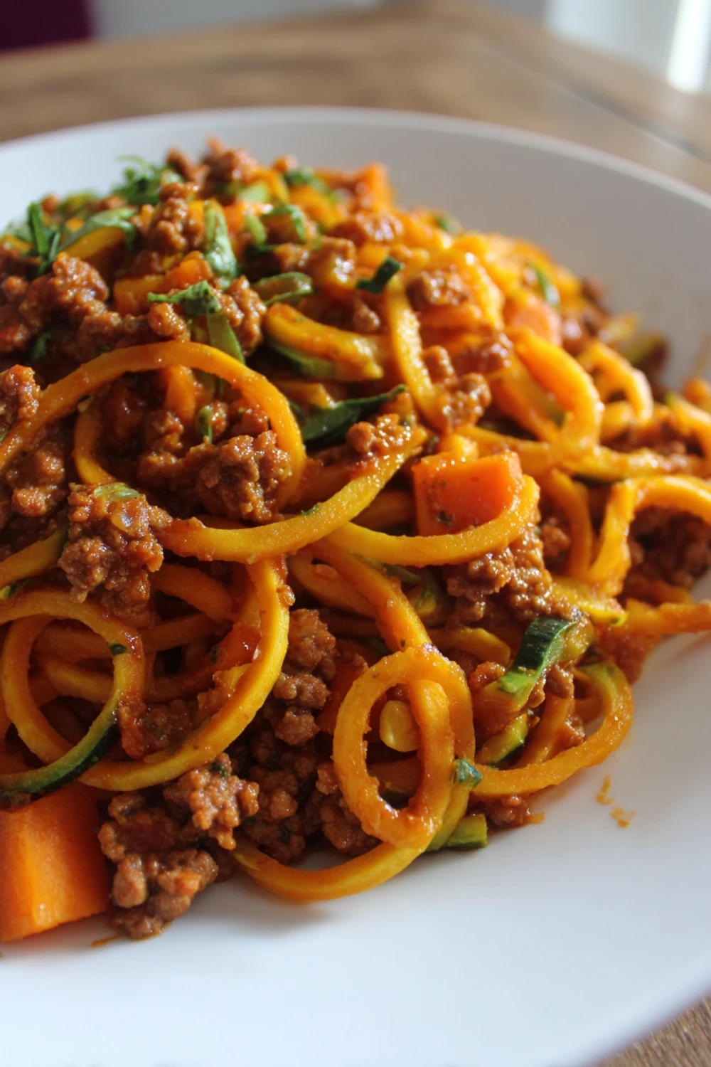 Turkey Chili With Butternut Squash Noodles recipe