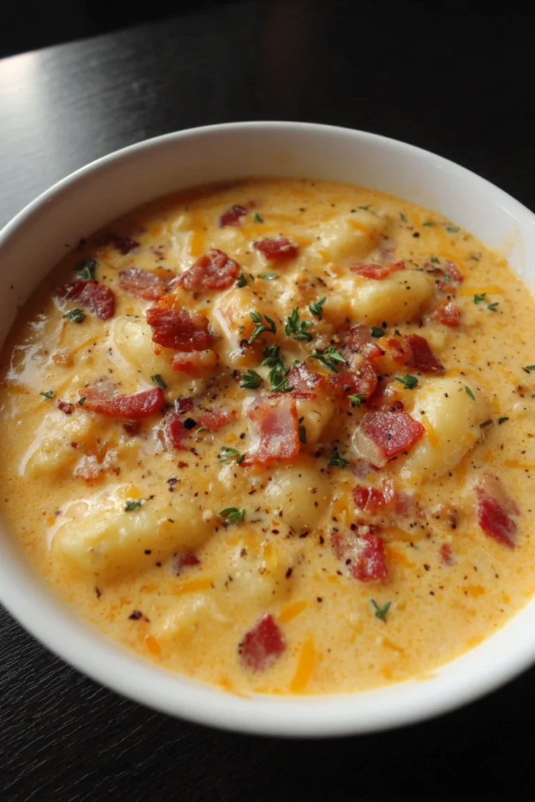Bacon Cheddar Gnocchi Soup Recipe