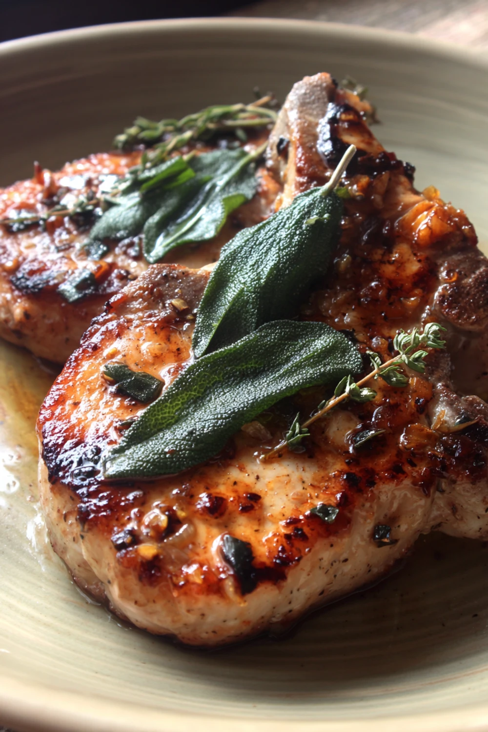 Apple Sage Pork Chops recipe