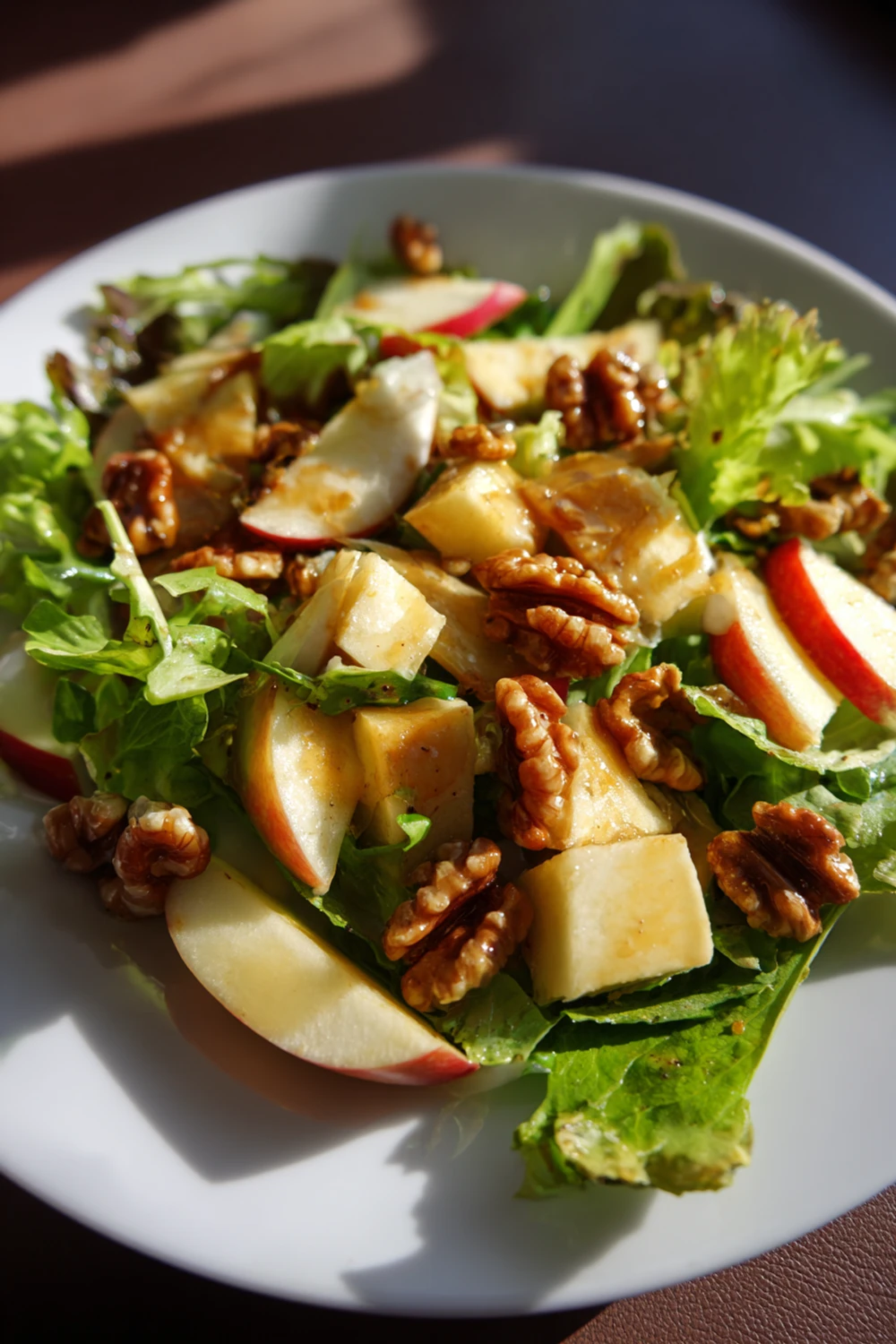 Apple Walnut Salad Recipe with Maple Dressing recipe