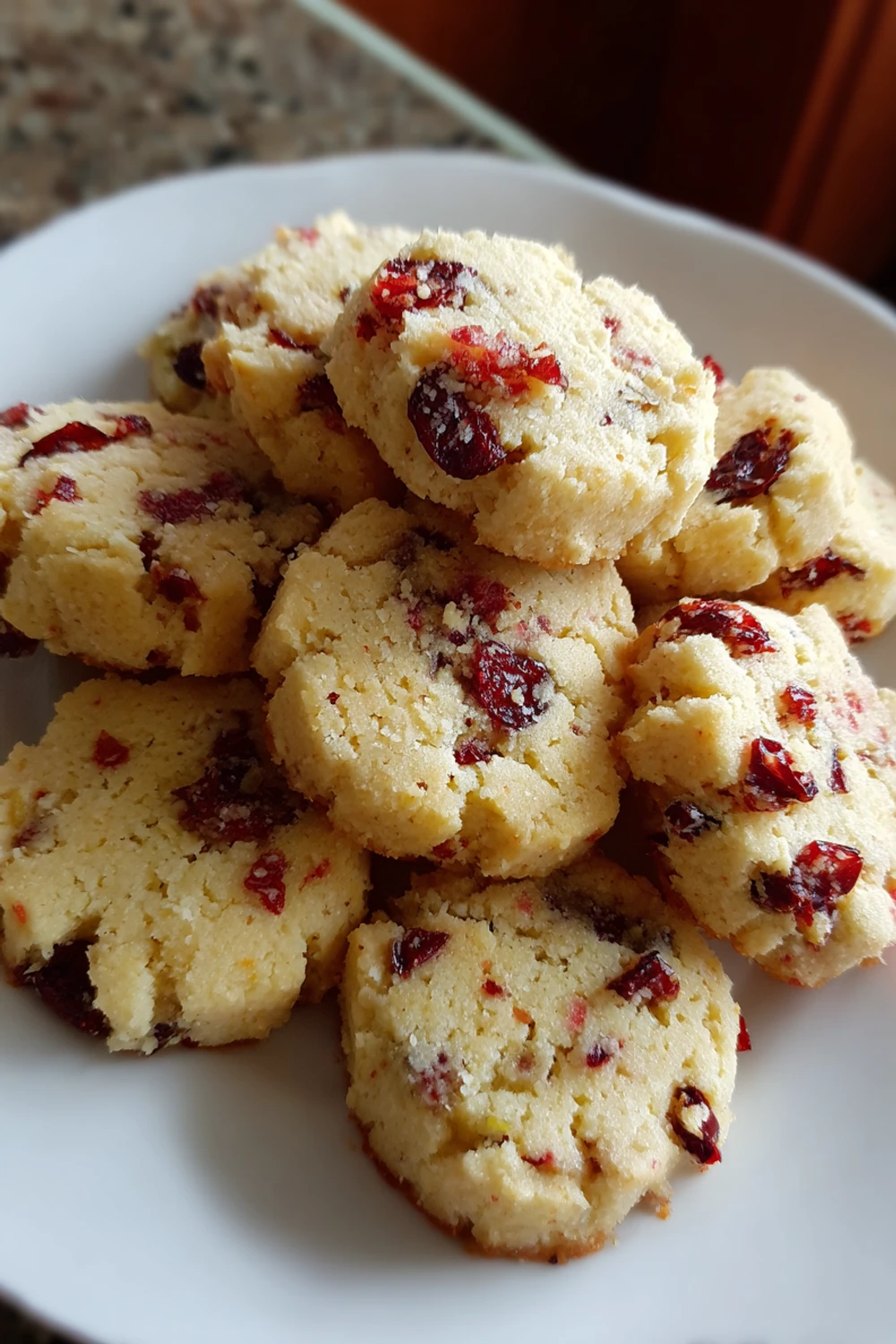 Cranberry Orange Shortbread Cookies recipe
