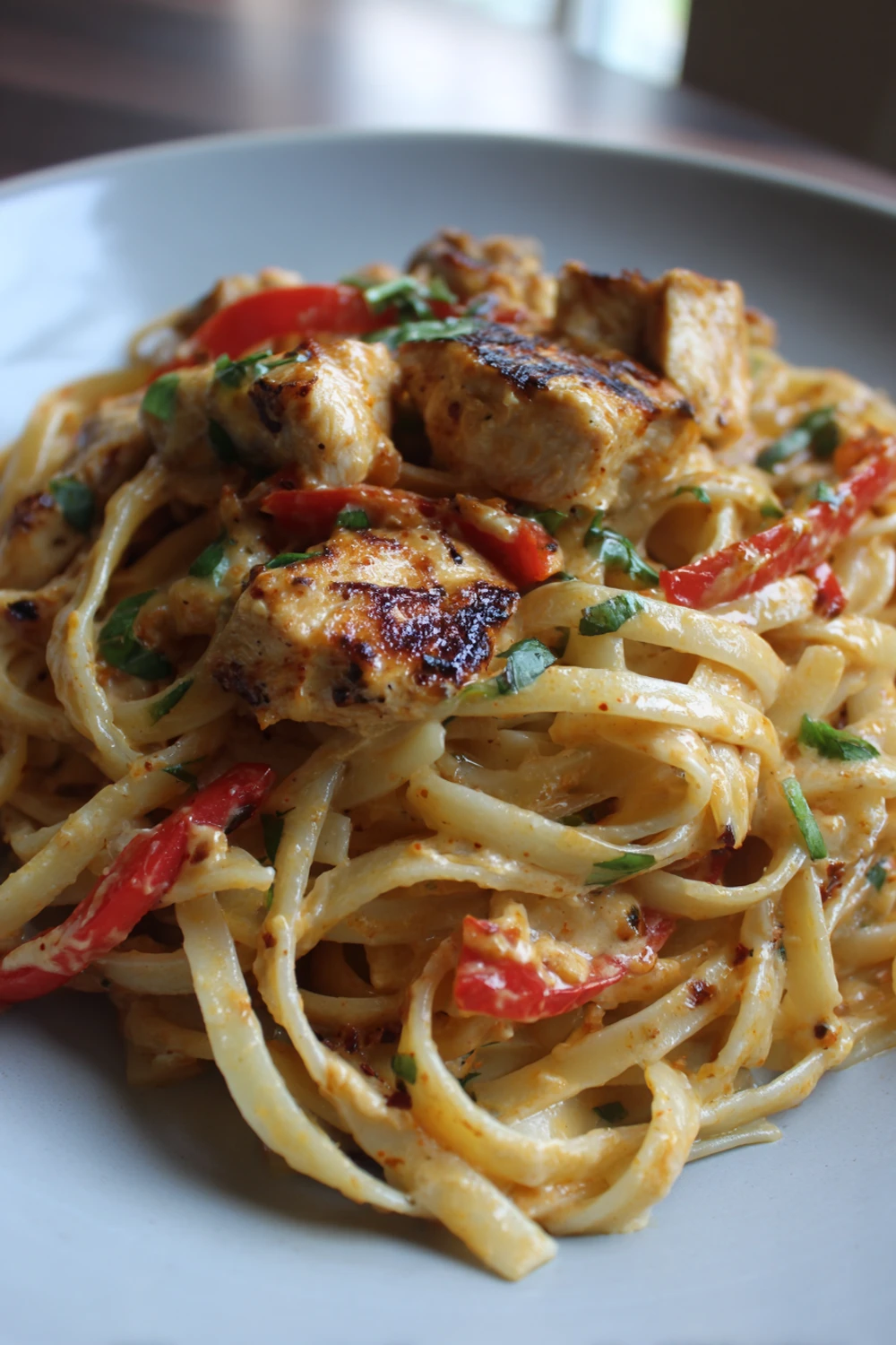 Creamy Chicken Fajita Pasta recipe