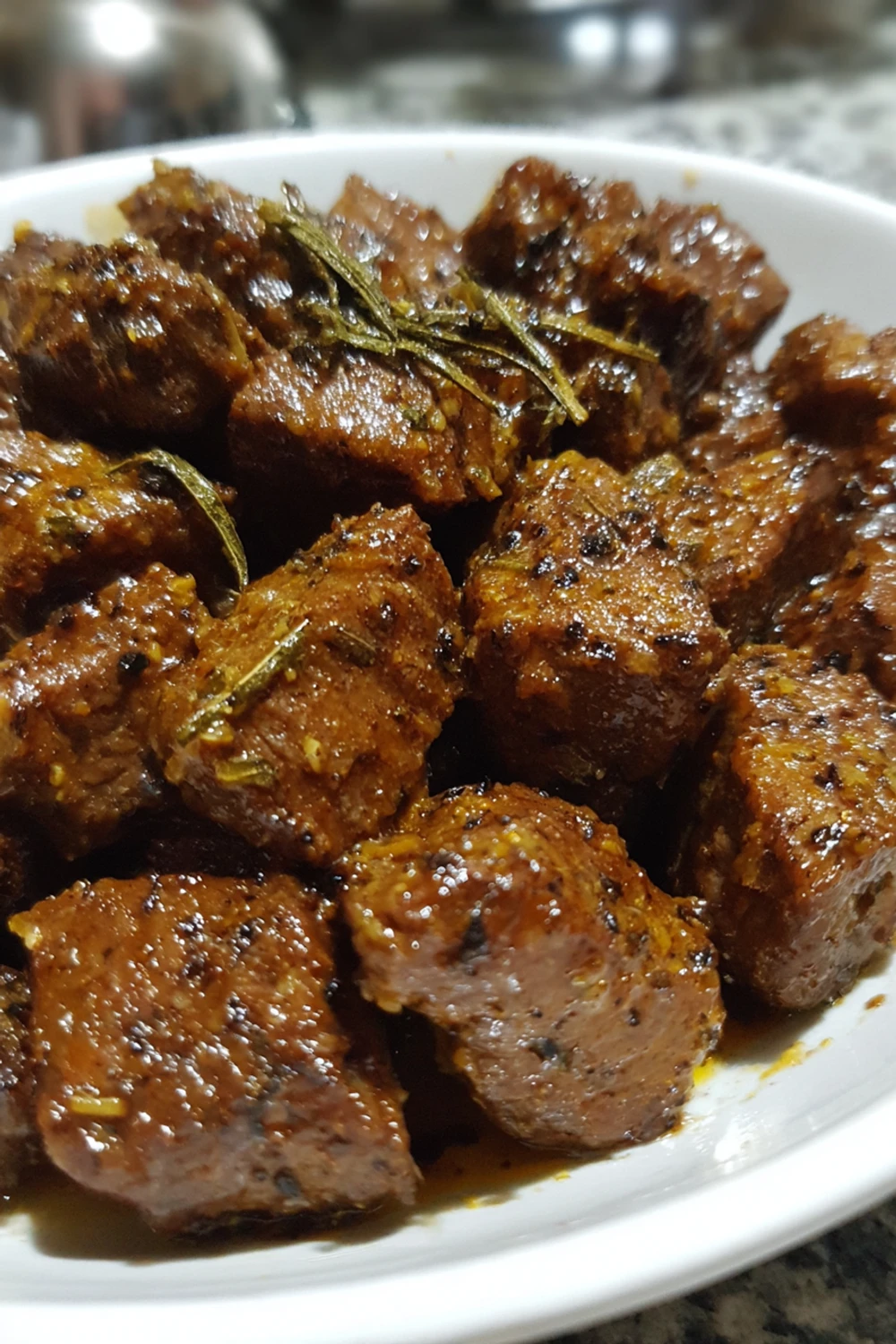 Slow Cooker Garlic Butter Beef Bites recipe