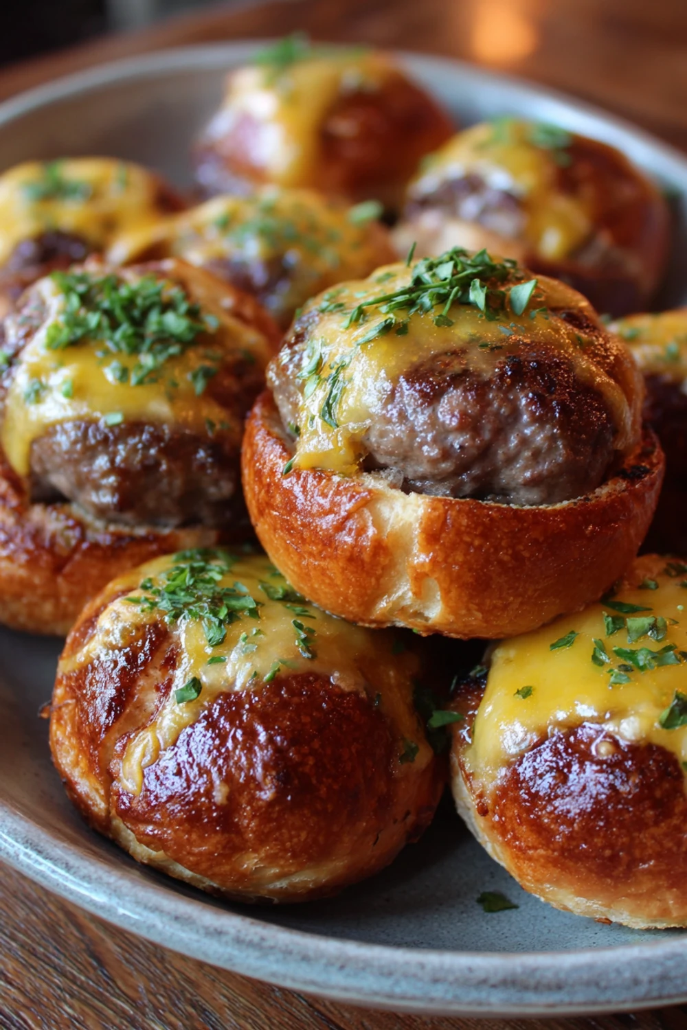 Garlic Butter Beef Cheeseburger Rollups Recipe recipe