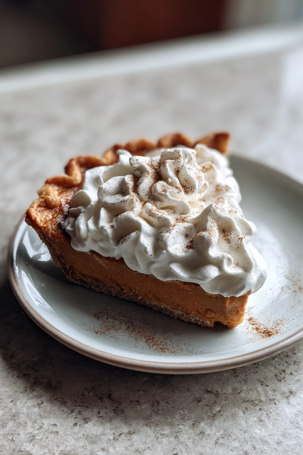 Pumpkin Pie With Spiced Whipped Cream recipe