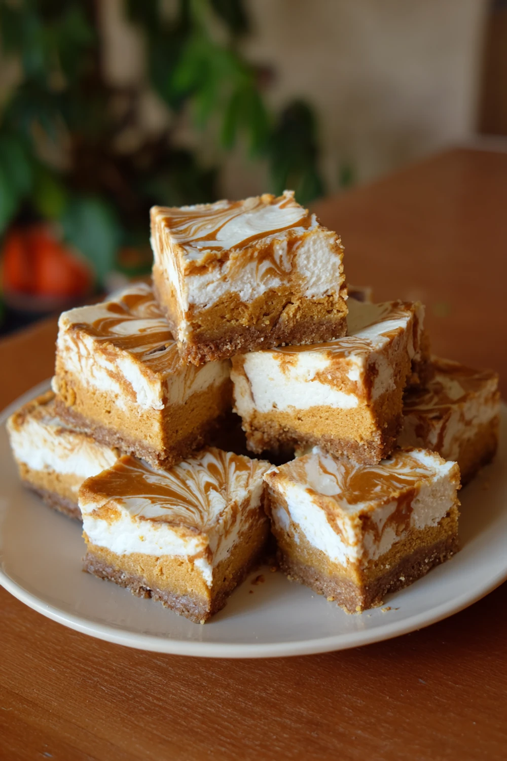 Pumpkin Swirl Cheesecake Bars recipe