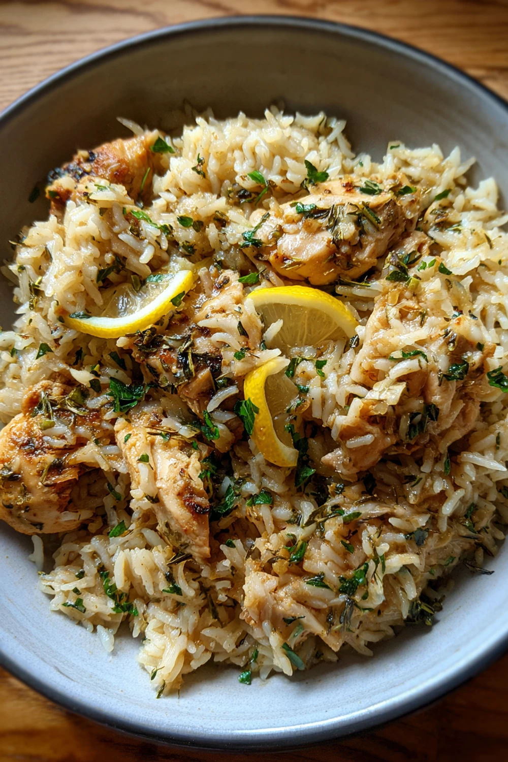 Slow Cooker Lemon Herb Chicken and Rice Recipe recipe