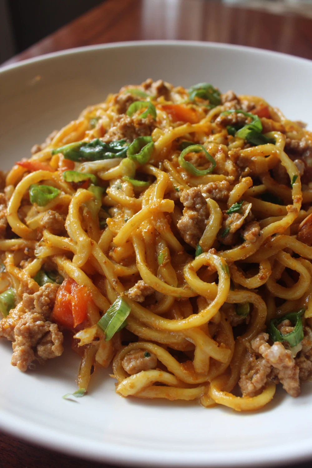 Spicy Pumpkin Noodles With Ground Turkey recipe
