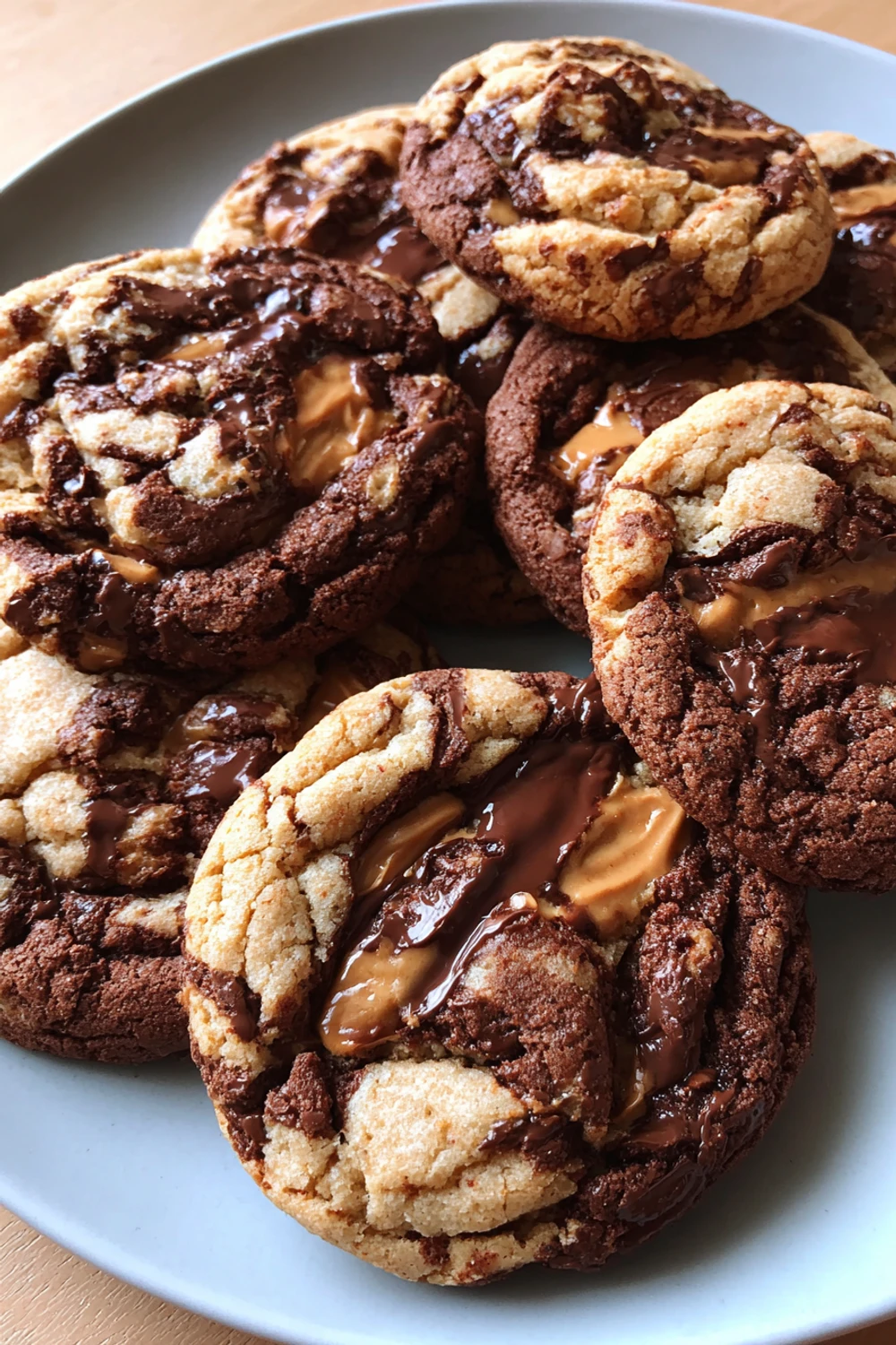 Amazing Chocolate Peanut Butter Swirl Cookies recipe