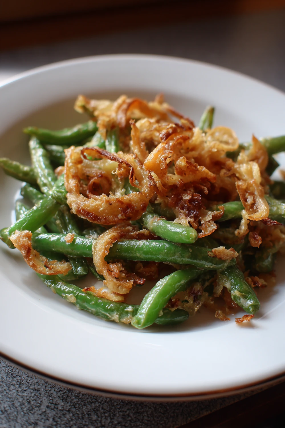 Green Bean Casserole With Crispy Onions recipe