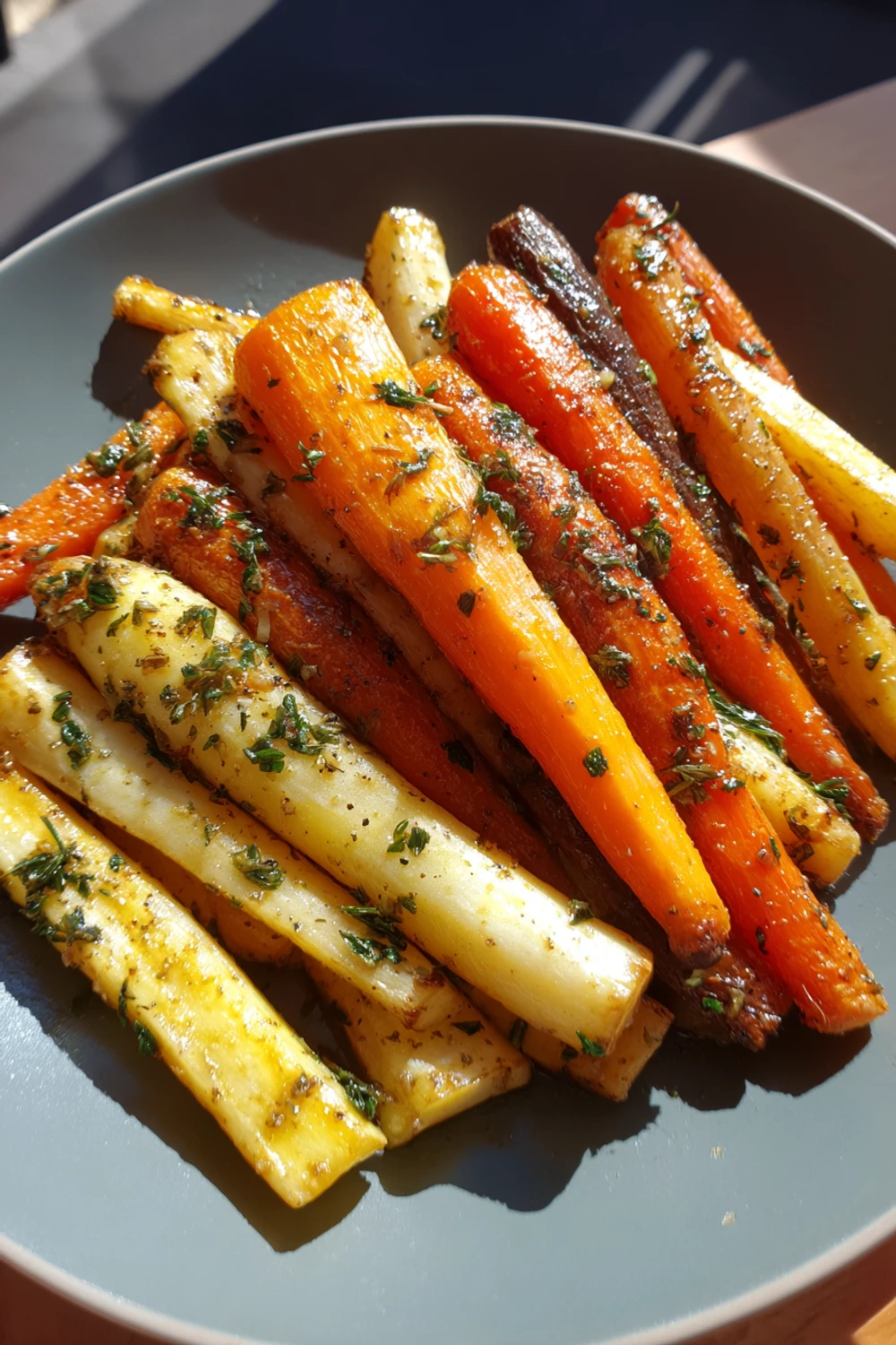 Maple Dijon Roasted Carrots and Parsnips recipe