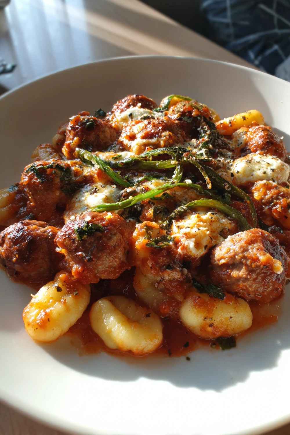Meatball Gnocchi Sheet Pan Dinner recipe