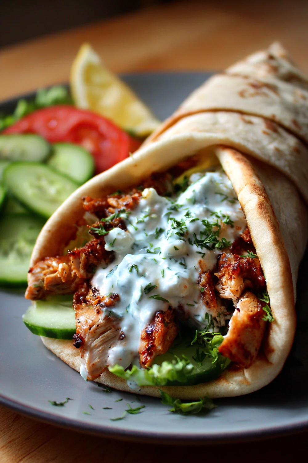 Mediterranean Chicken Gyros with Tzatziki recipe