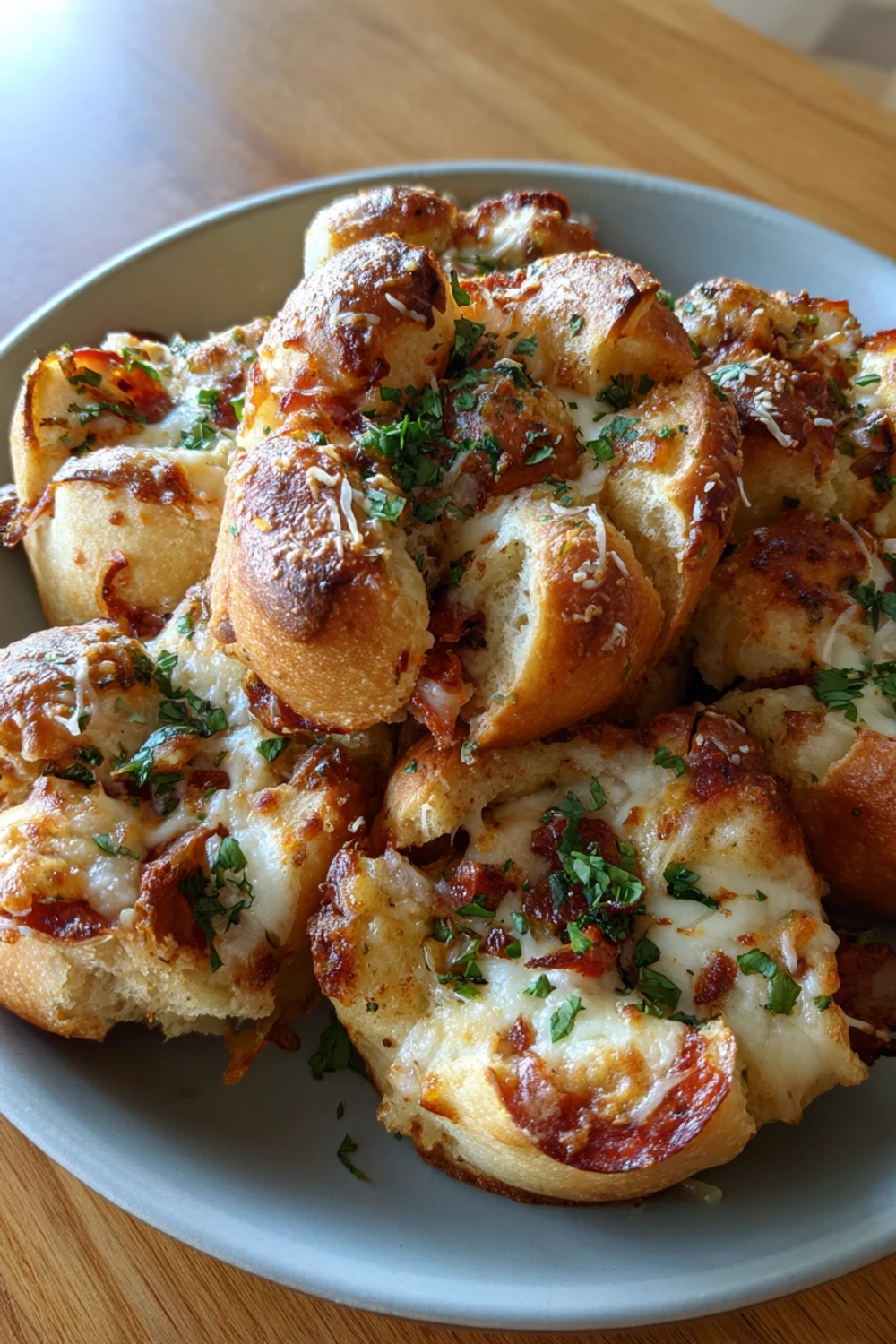 Pull Apart Roasted Garlic Pizza Dip Sliders recipe