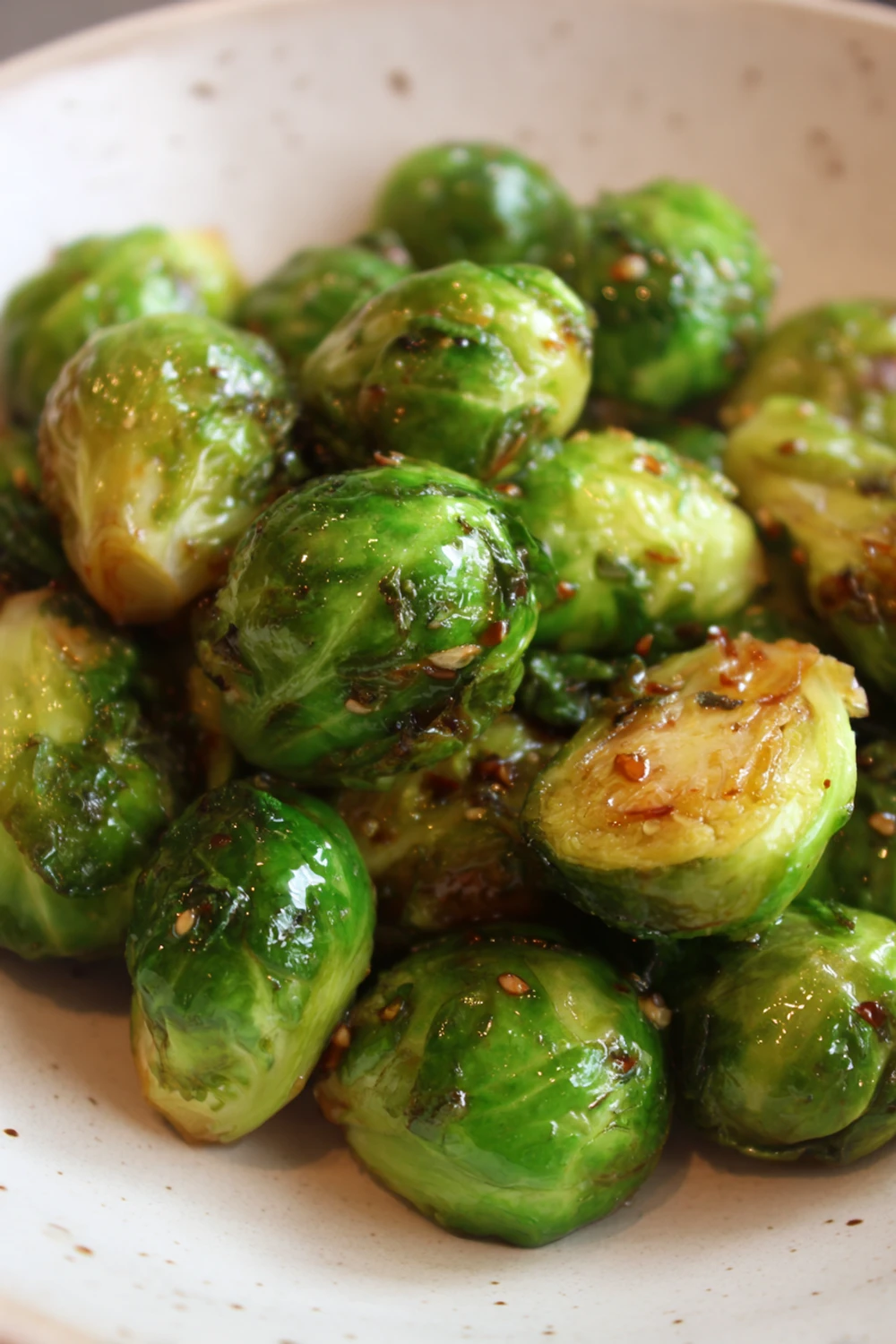 Roasted Brussels Sprouts with Hot Honey recipe