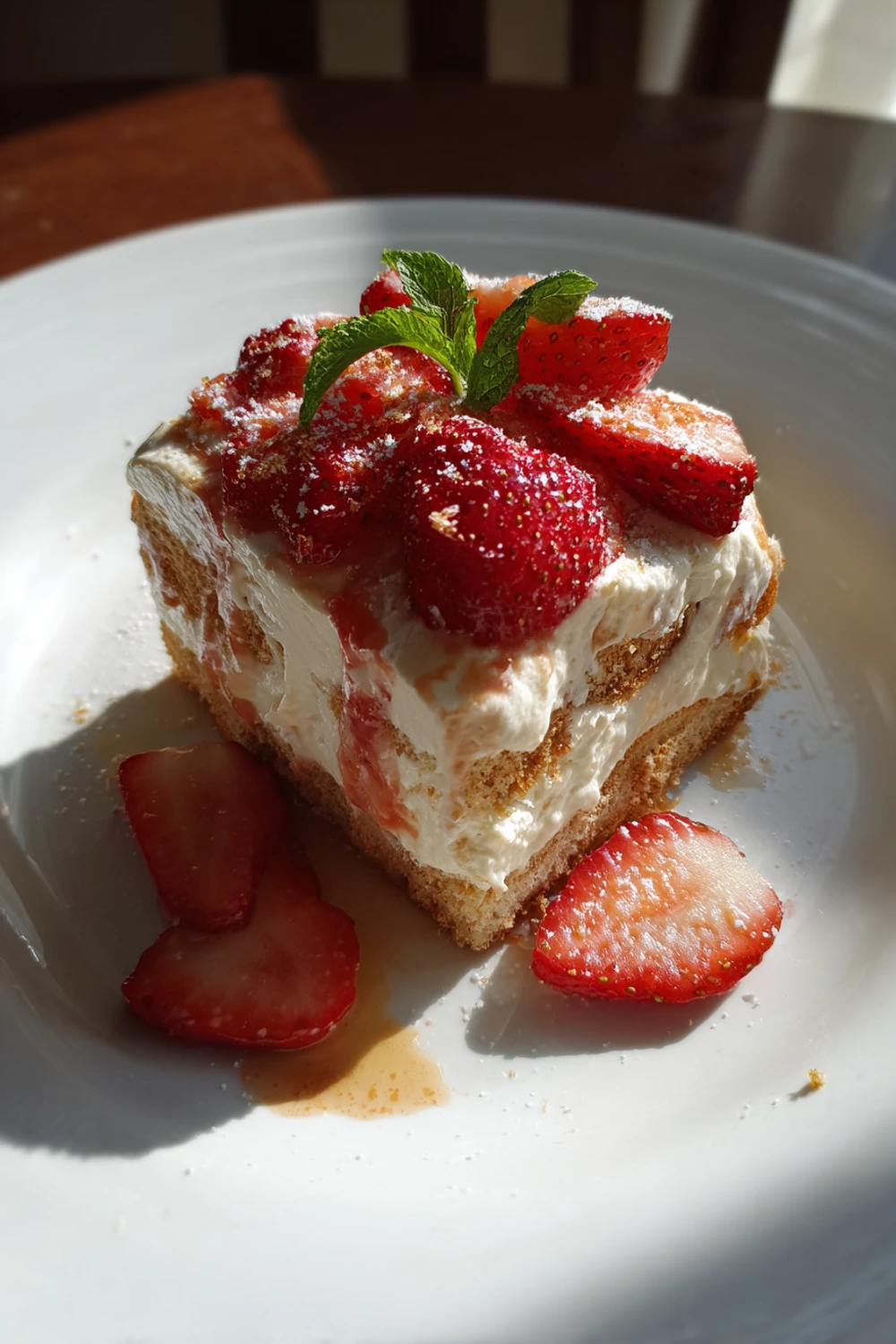 Strawberries and Cream Tiramisu Recipe recipe