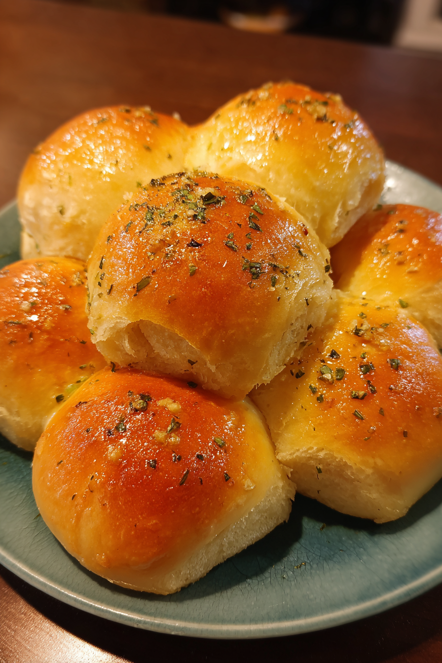 Easy Garlic Butter Dinner Rolls Recipe recipe