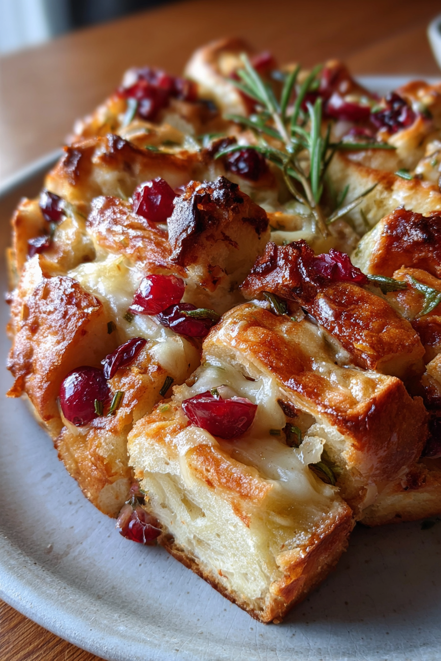 Cranberry Brie Pull-Apart Bread Recipe recipe