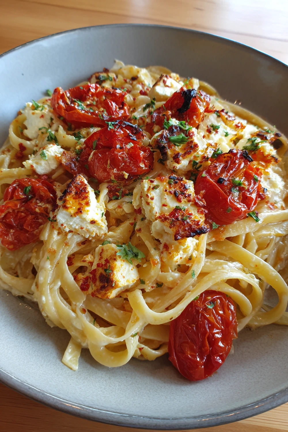Baked Feta Pasta with Roasted Tomatoes recipe