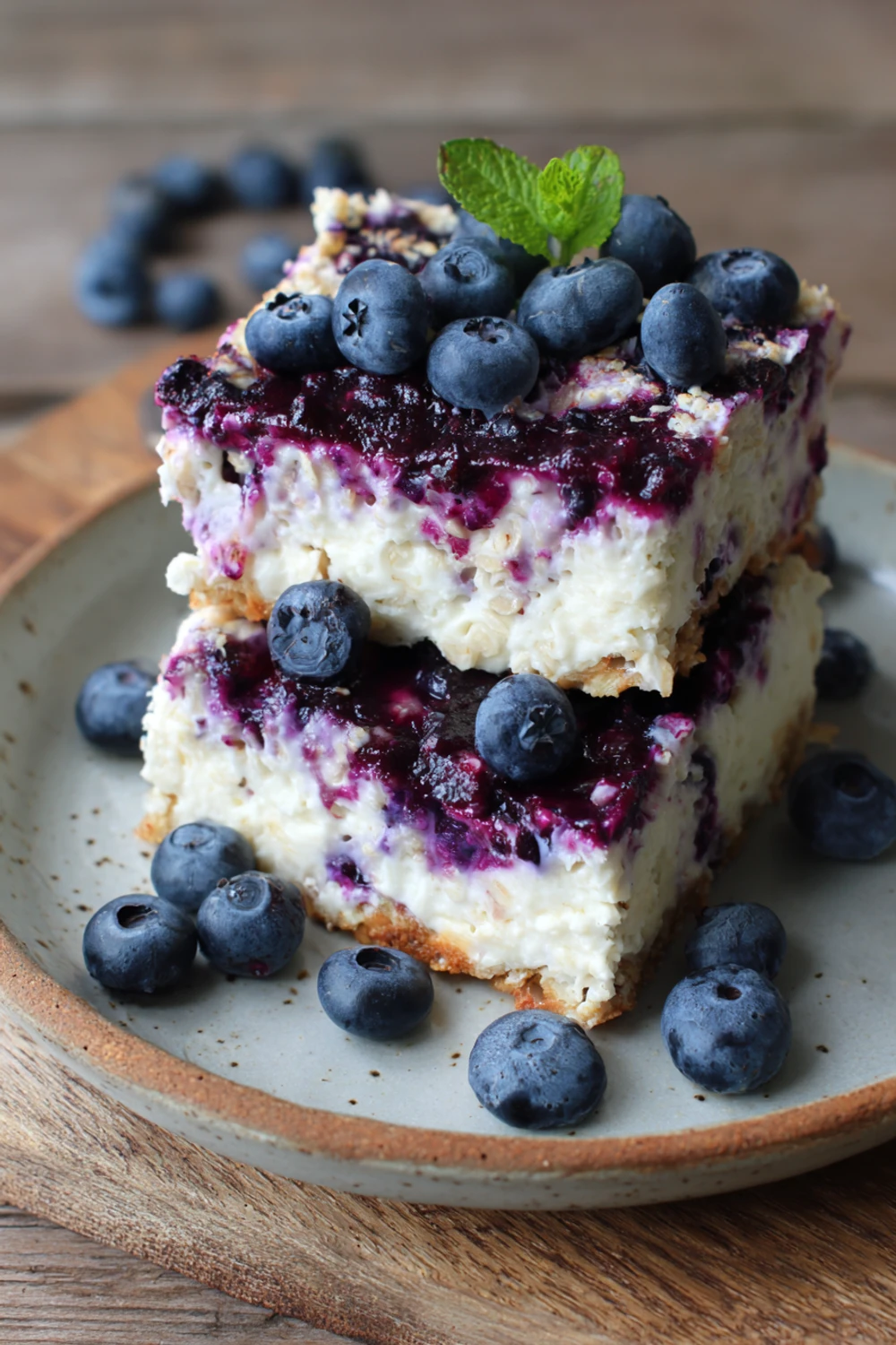 Blueberry Cheesecake Baked Oats Recipe recipe
