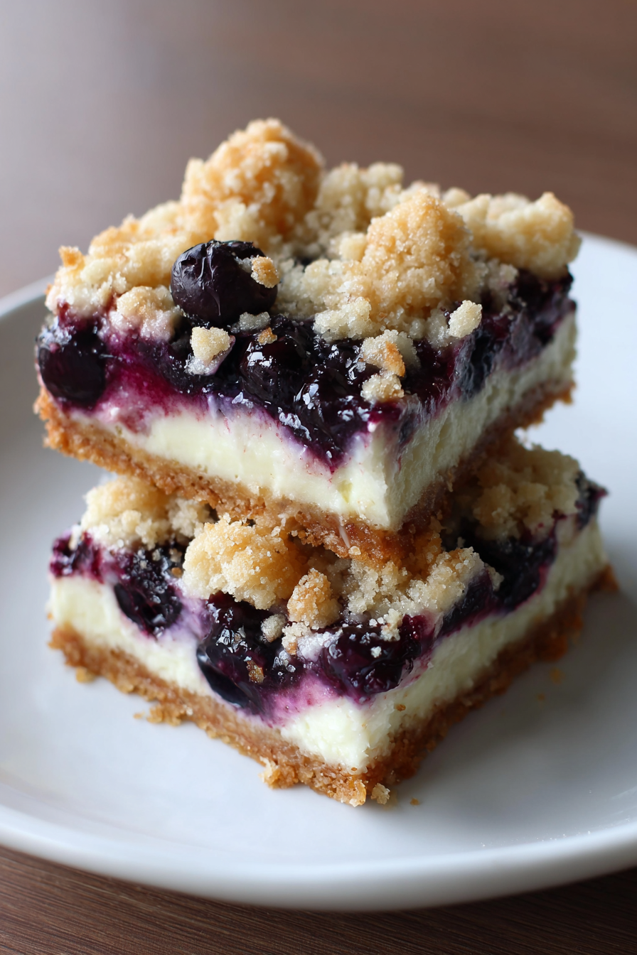 Blueberry Crumble Cheesecake Bars Recipe recipe