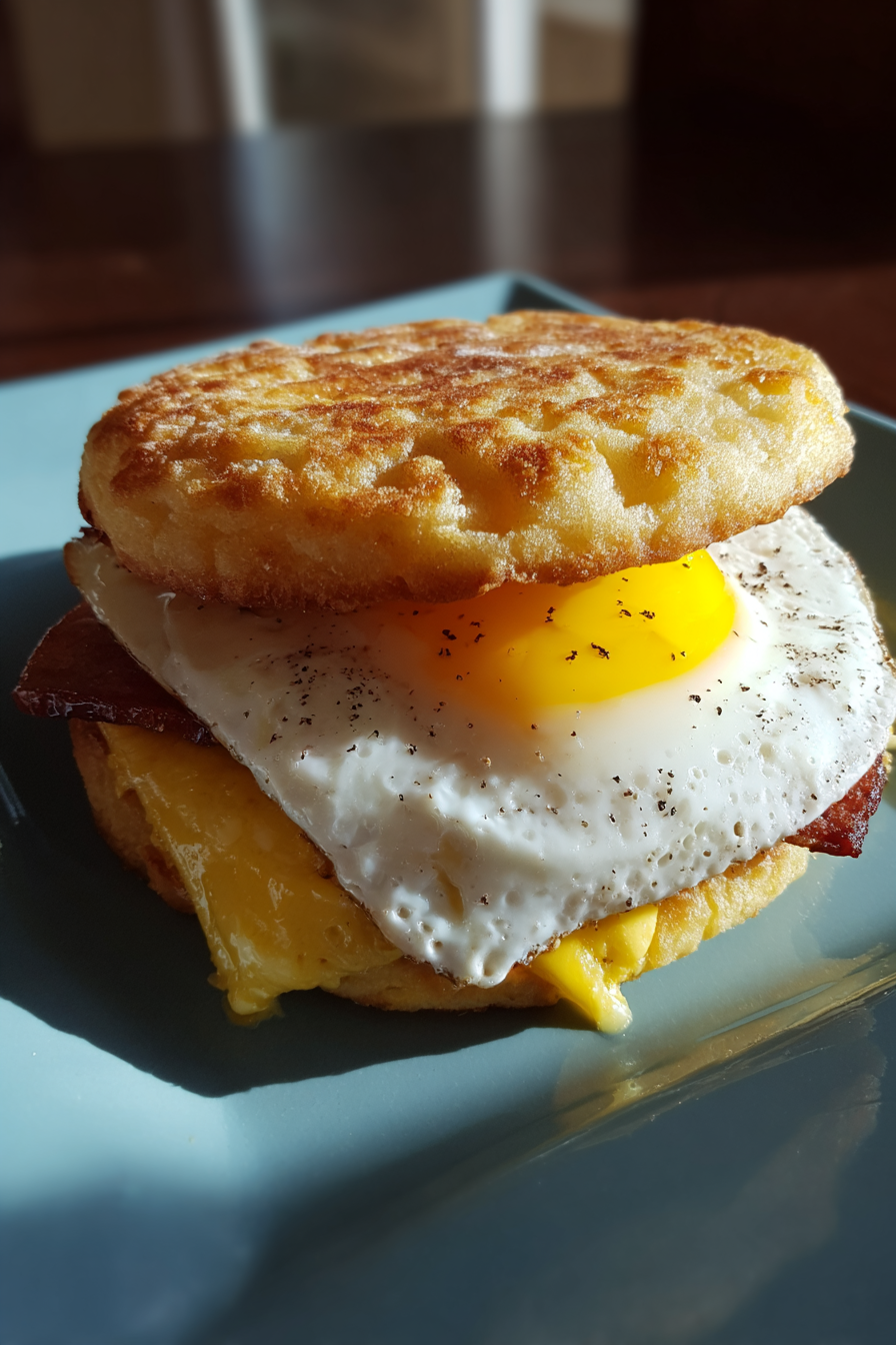 Cloud Bread Breakfast Sandwich Recipe recipe