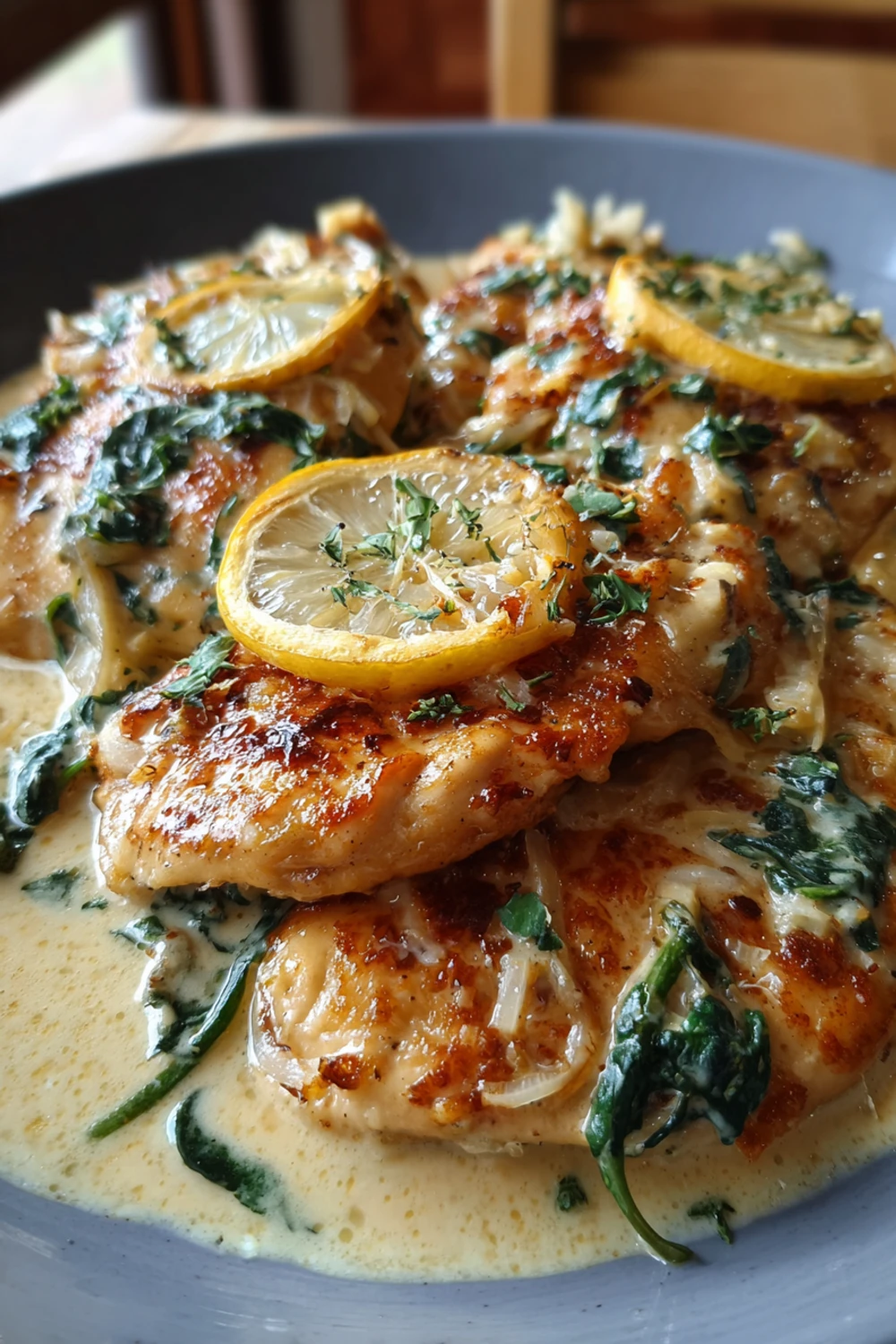 Creamy Parmesan Lemon Chicken Skillet Recipe recipe