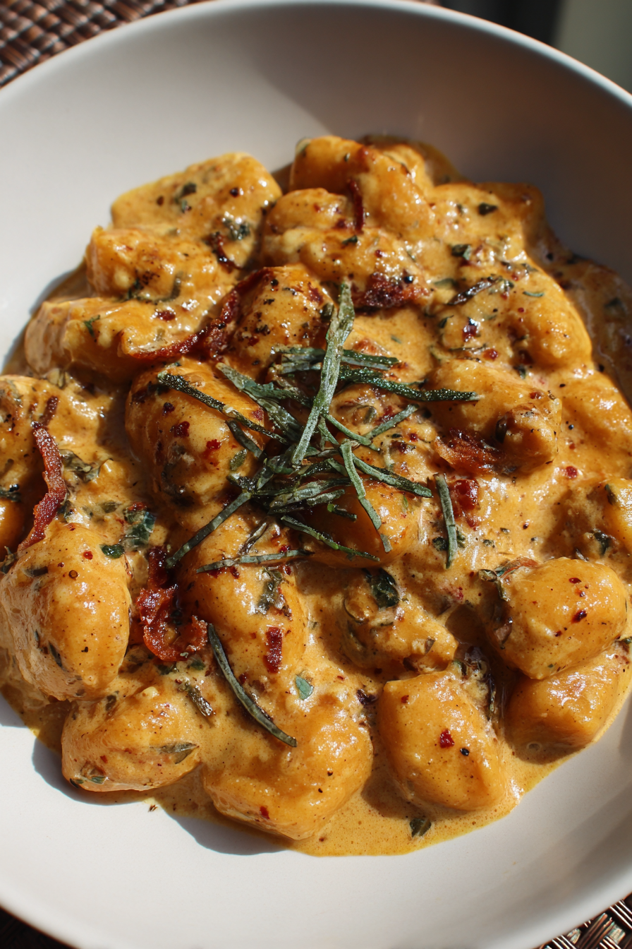 One Pan Creamy Tuscan Gnocchi Recipe recipe