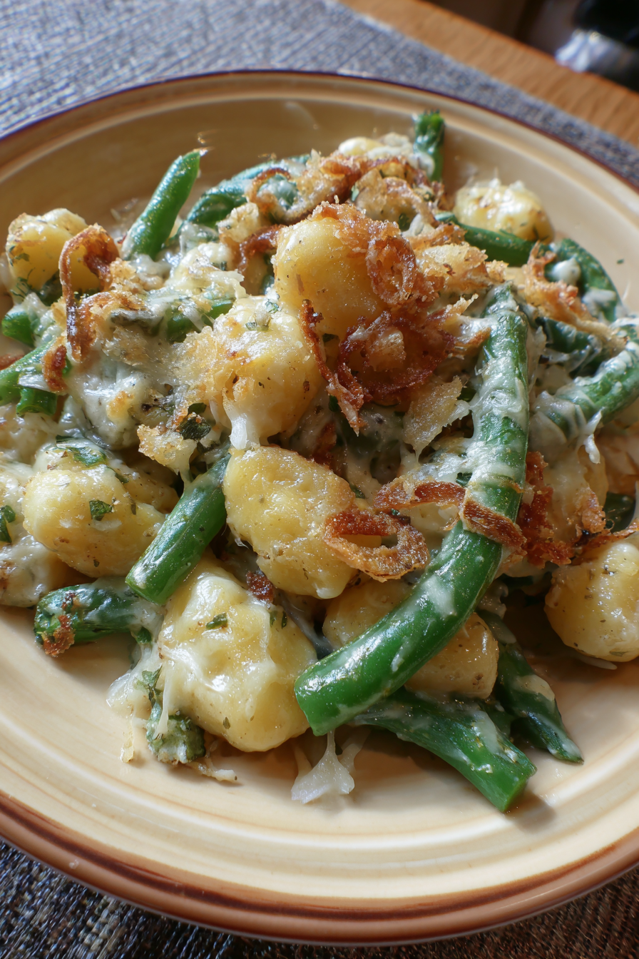 Easy Gnocchi Green Bean Casserole recipe