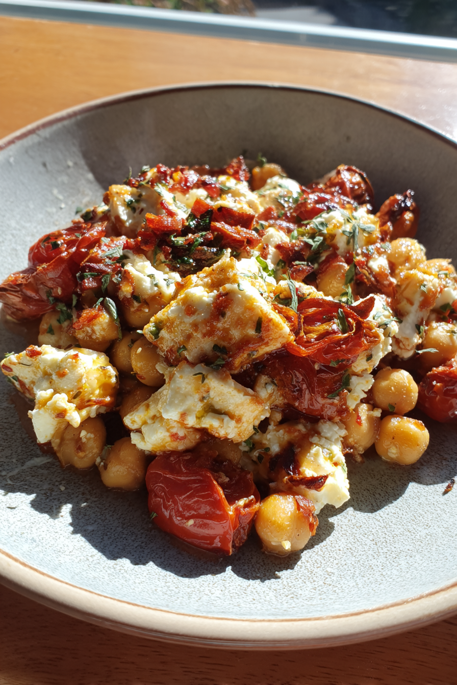 One-Pan Baked Feta Chickpeas Recipe recipe