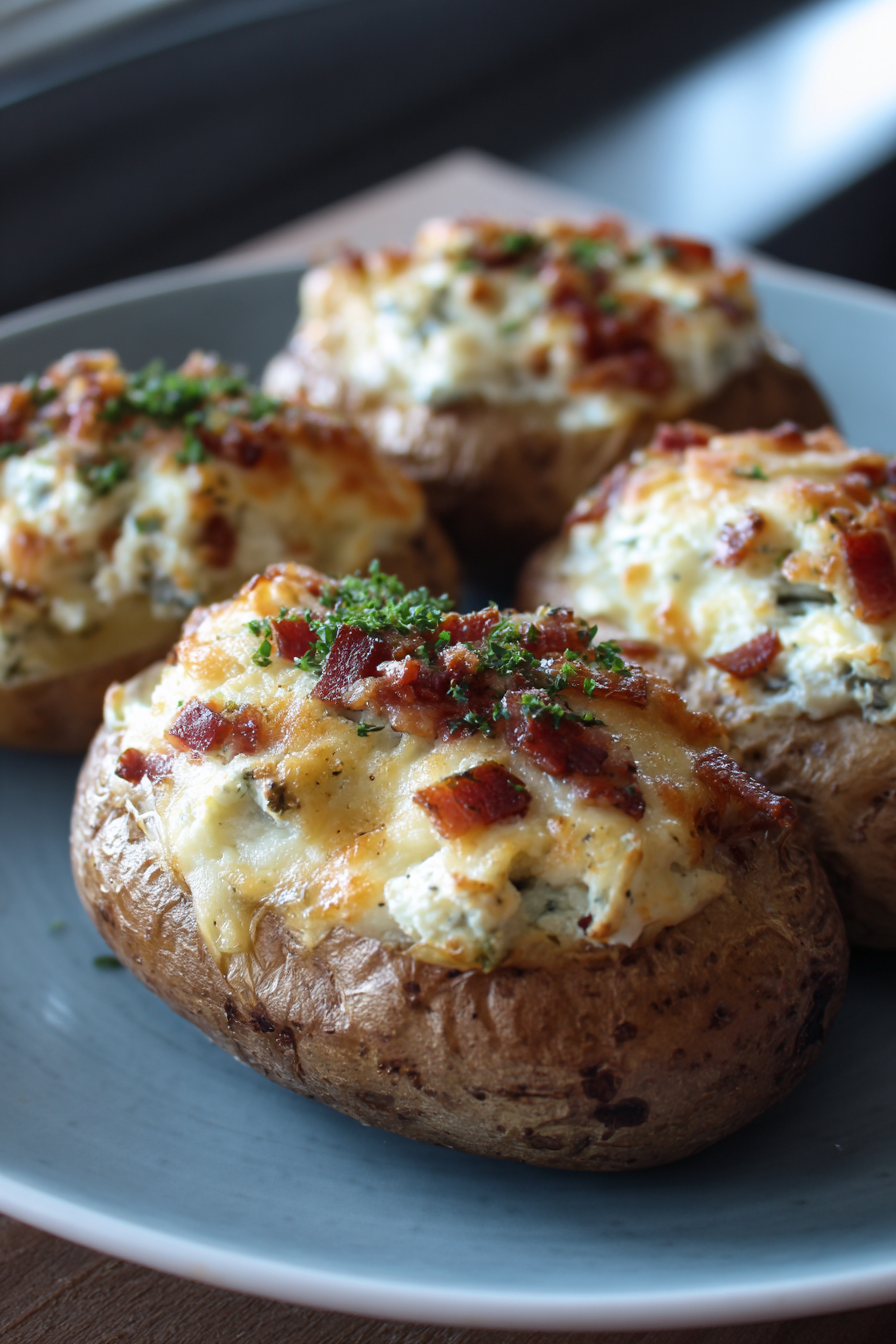 Creamy Reblochon Stuffed Potatoes recipe
